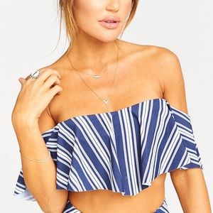 Show Me Your Mumu Bondi Ruffle Bikini Sz XS